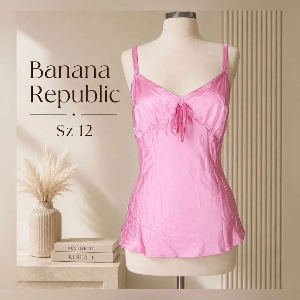 Sz 12 Pink Satin *Banana Republic* Cami Tank Top